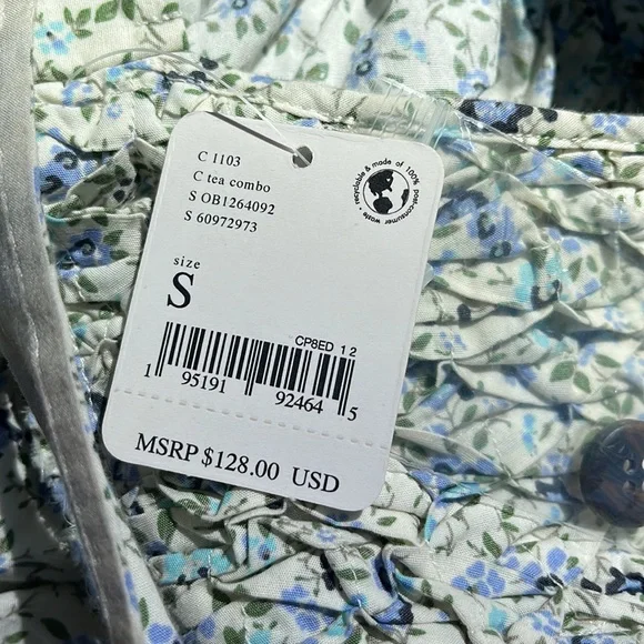 FREE PEOPLE Petunia Sleeveless Minidress In Tea Combo size Small. New with tags. - Picture 9 of 10